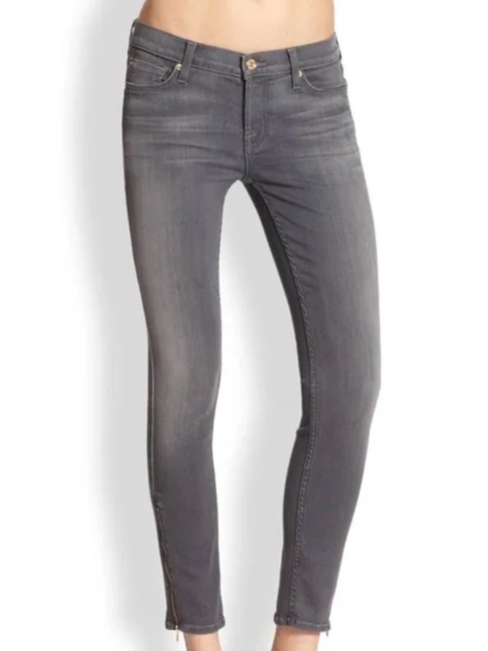 7 For All Mankind Gwenevere Mid Rise Skinny Jeans
